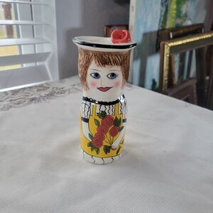Susan Paley Vase by Ganz Bella Casa "Roseanne" Ceramic Lady Vase 6" Tall Retired